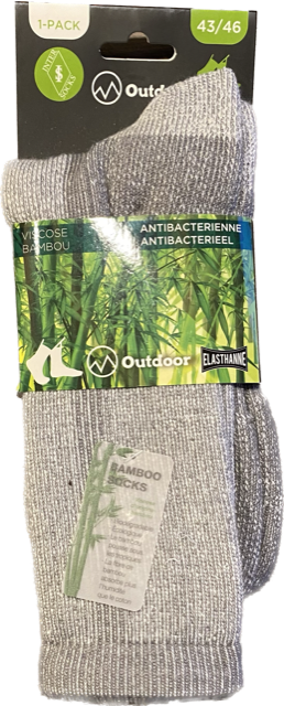 Bamboo - Outdoor - Unisex Sokken/ Grijs- Groen- Blauw