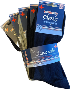 Style Socks - Classic - Cotton / Beige Mix - Navy Mix  5 Pack