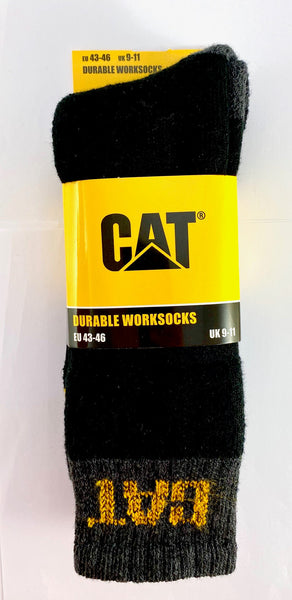 CAT Durable Werksokken - Extra Sterk - Volledig Badstof - 2 Paar