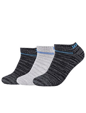 Skechers - Sneaker - Mesh Ventilation Socks - Dark Grey Mix 3 Pack