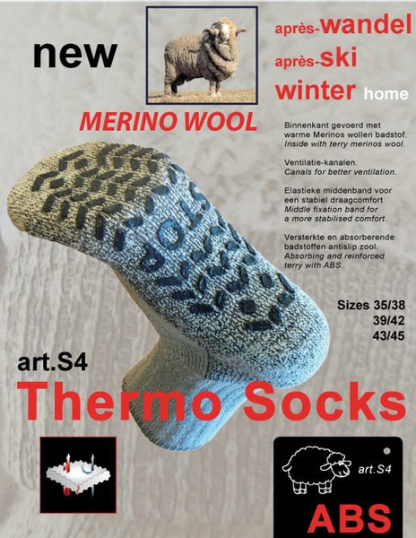 Merino Wol ABS Huissokken Anti-Slip