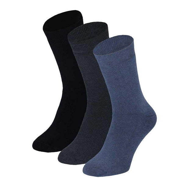 Apollo Bootsocks - Full Terry / Beige Mix - Blauw Mix   3 Pack