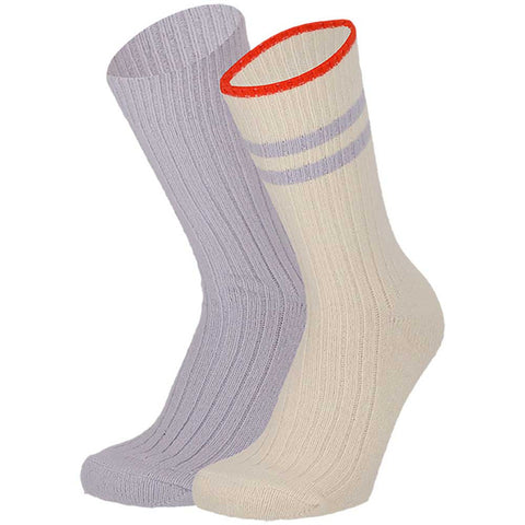 Apollo - Dames - Homesokken - Sportsie / Multi Lila - Multi Green  2 Pack