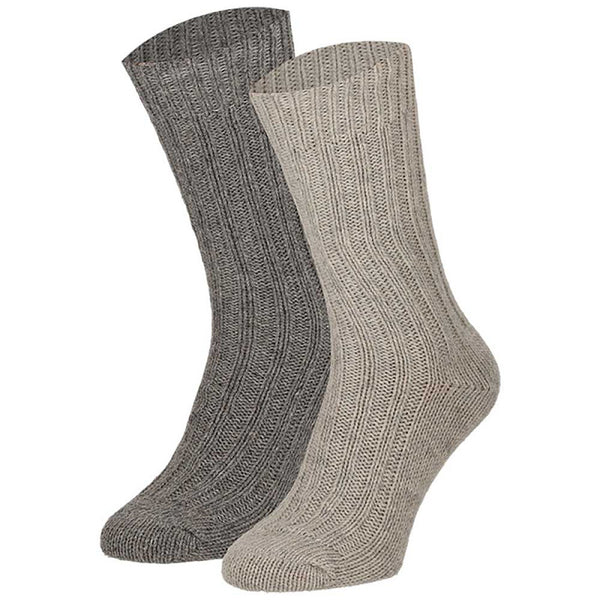 Apollo - Herensokken - Wol Alpaca -Outdoor / Multi Grey - Multi Beige - Multi Blue