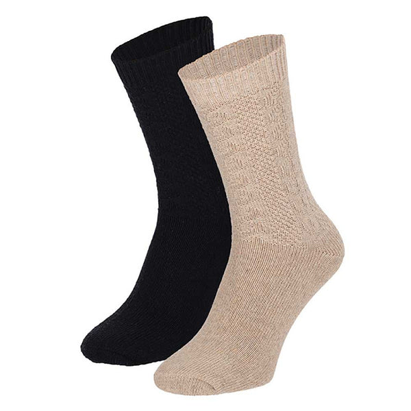 Apollo - Wollen Sokken - Heren Kambel / Grijs - Beige   2 Pack