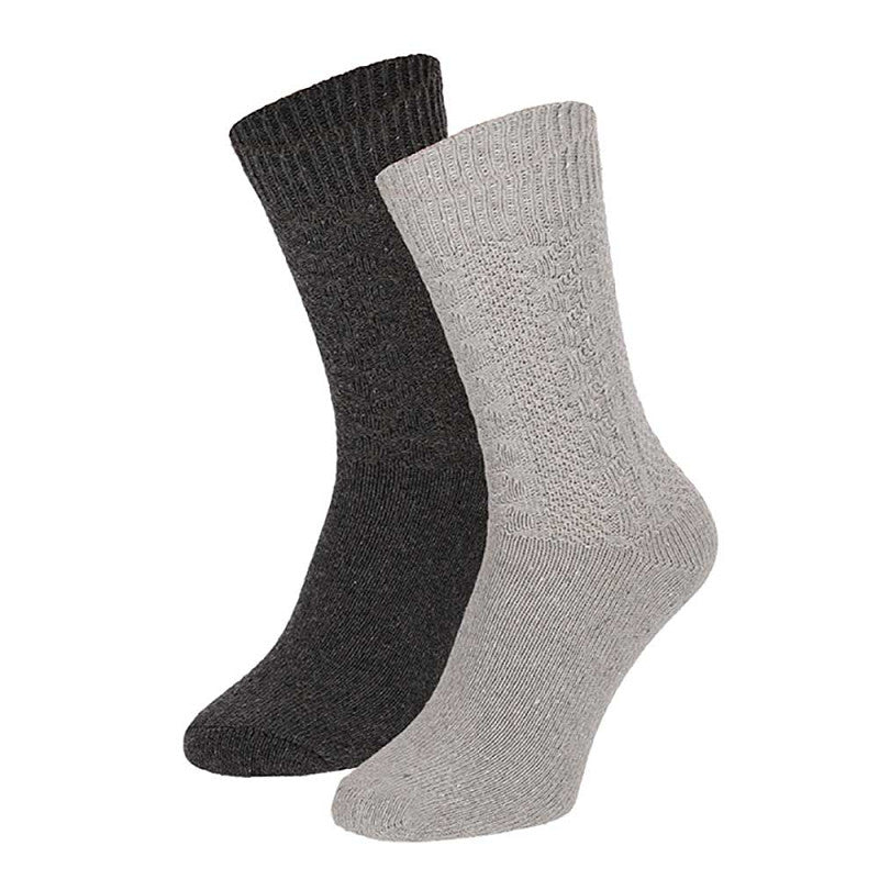 Apollo - Wollen Sokken - Heren Kambel / Grijs - Beige   2 Pack