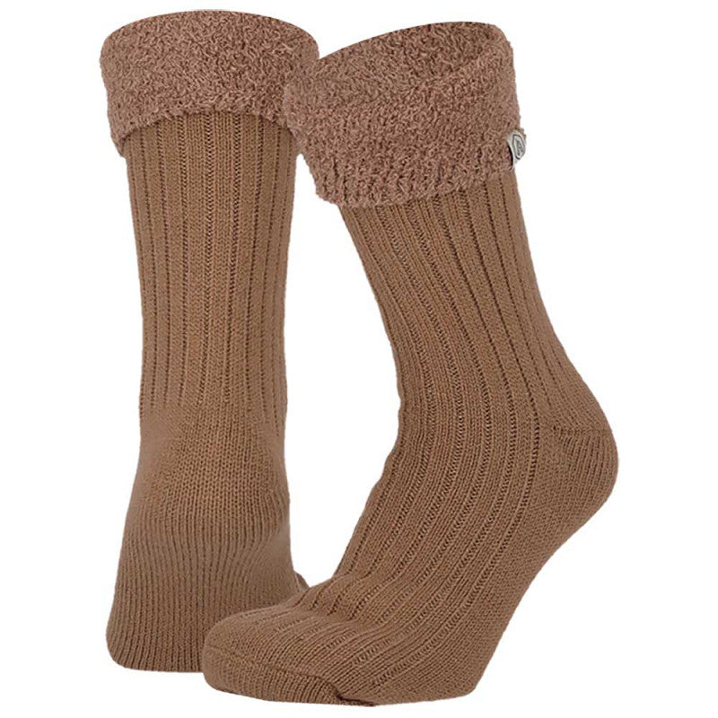 Apollo - Dames - Homesokken  Softie/ Sand - Dark Grey - Taupe