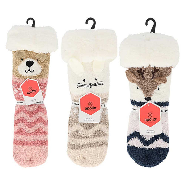 Apollo - Kinderen - Huissok Antislip / Beer - Konijn - Rendeer