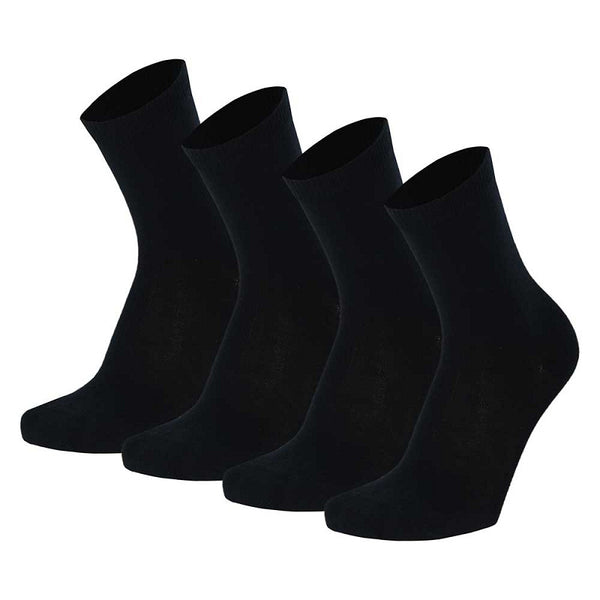 Apollo - Bio Cotton - Kindersokken - Effen/ Zwart - Multi Grey - Navy   4 Pack