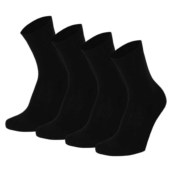 Apollo - Bio Cotton - Kindersokken - Effen/ Zwart - Multi Grey - Navy   4 Pack