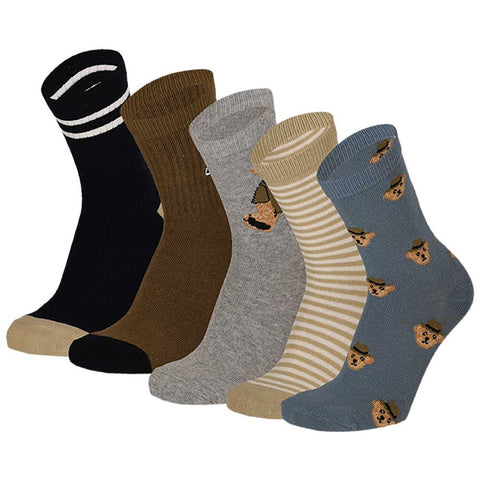 Apollo - Kindersokken - Winny / Navy Bordeaux - Groen Blauw   5 Pack