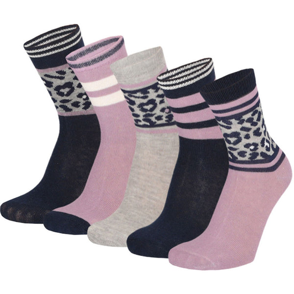 Apollo - Kindersokken - Animal Sport / Zwart  - Navy   5 pack