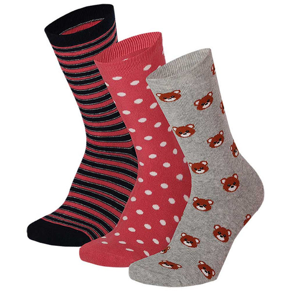 Apollo kindersokken - Badstof - Beer / Groen - Blauw - Grijs - Beige   3 Pack