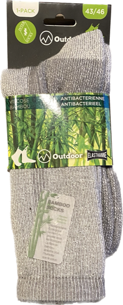 Bamboo - Outdoor - Unisex Sokken/ Grijs- Groen- Blauw