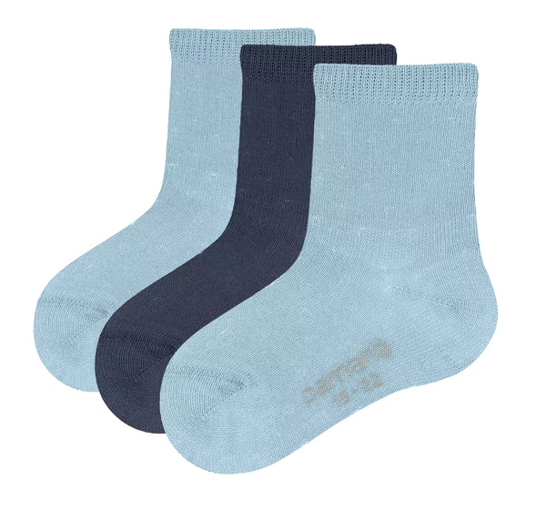Camano - Baby Sokken - Effen / Navy - Wit - Roze 3 Pack