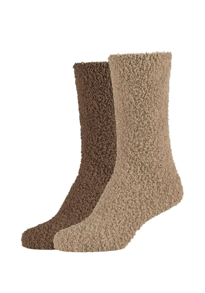 Camano - Cosy Socks - Bedsokken Fashion/  Taupe Ecru   -  Incense   2 Pack