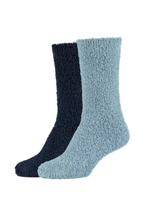 Camano - Cosy Socks - Bedsokken Fashion/ Federal Blue Navy  -  Winter Sky  2 Pack