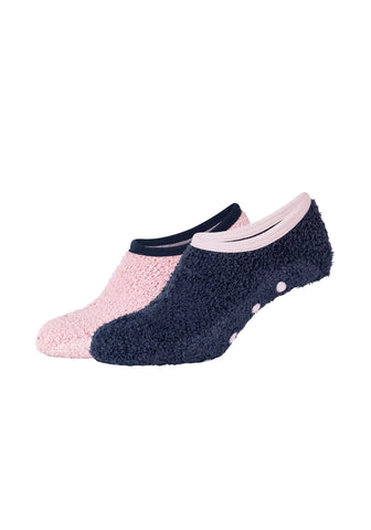 Camano - Dames - Huissokken - Sneaker - Antislip / Dark Saphire - Ashley Blue   2 Pack