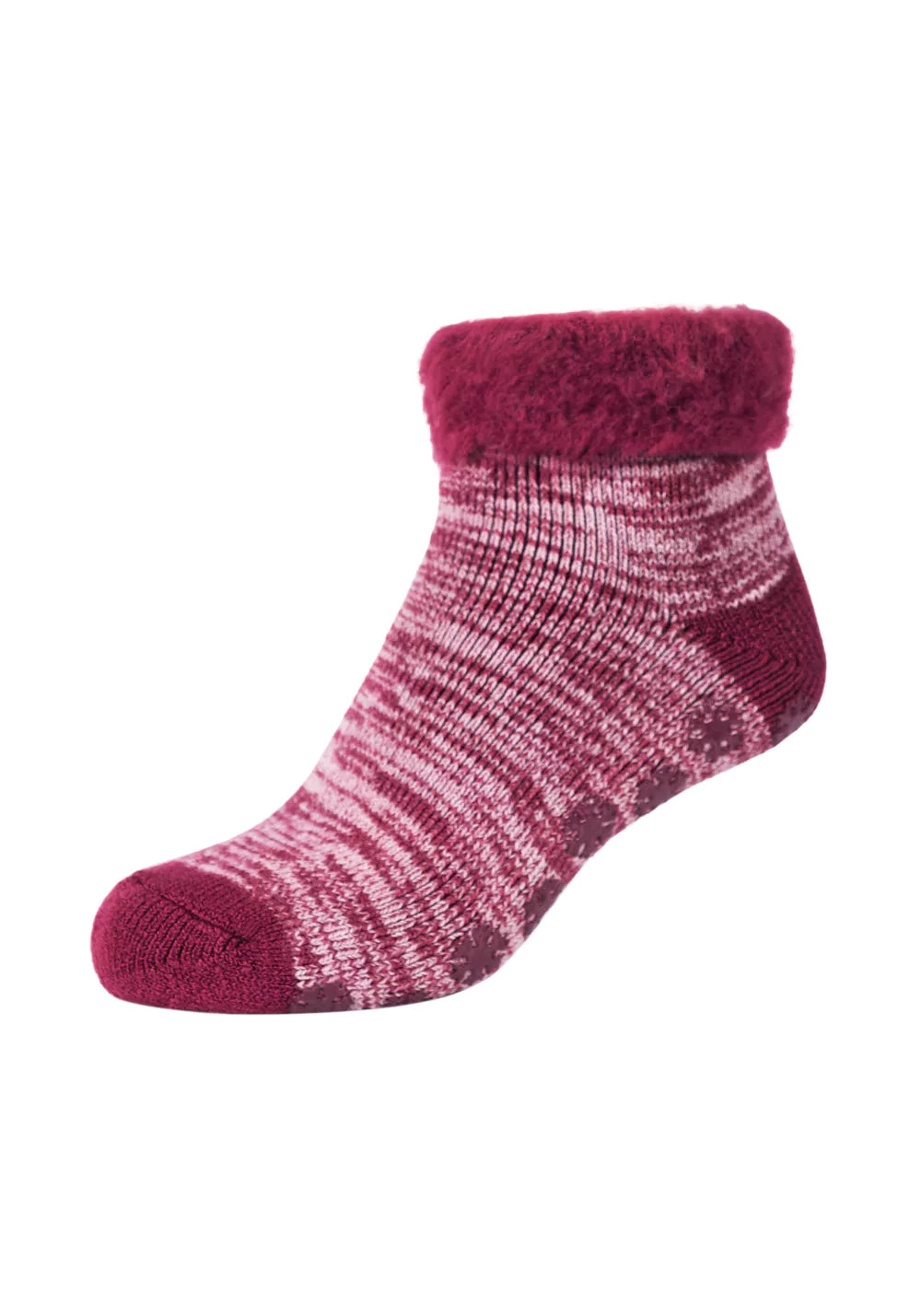 Camano - Dames Enkelsok Warm Up - Antislip / Anemone - Taupe - Skyrocket - Black