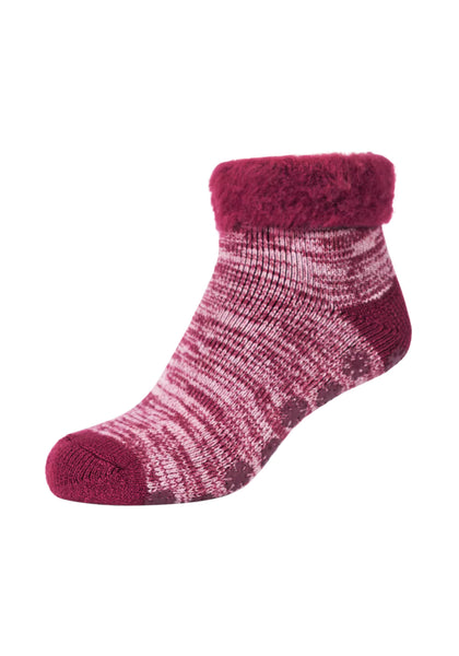 Camano - Dames Enkelsok Warm Up - Antislip / Anemone - Taupe - Skyrocket - Black