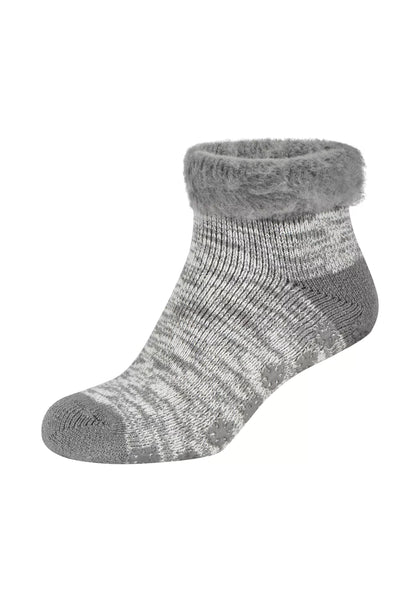 Camano - Dames Enkelsok Warm Up - Antislip / Anemone - Taupe - Skyrocket - Black