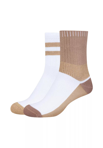 Camano - Damessokken - Silky Feeling / Angel Falls - Naturel    2 Pack