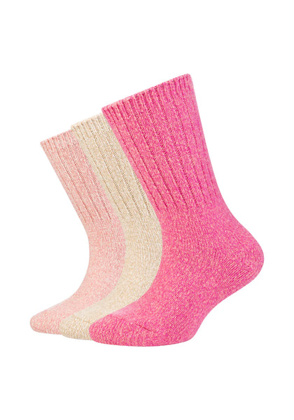 Camano - Kinderen - Cosy Mouliné / Pink - Blue     3 Pack