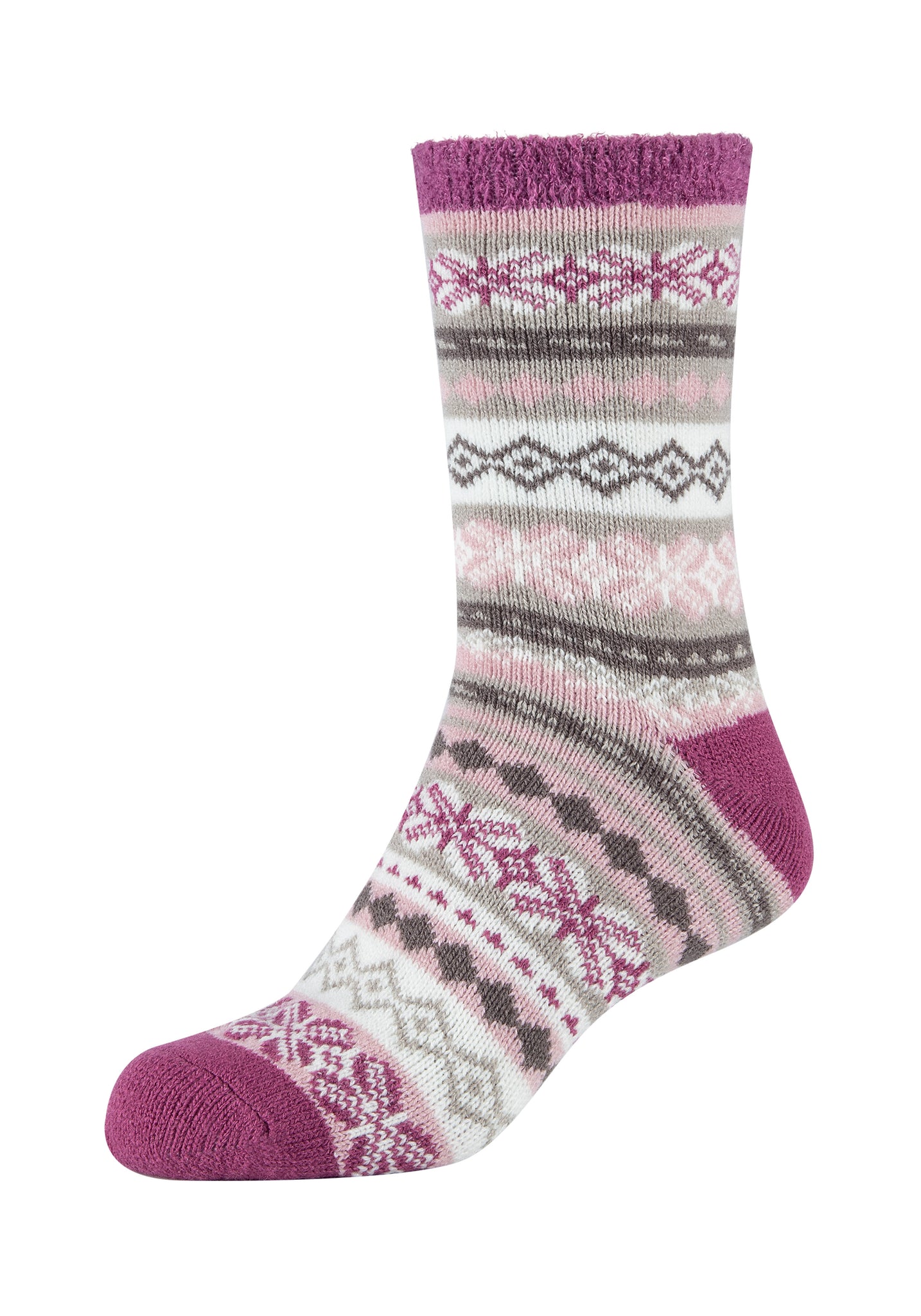 Camano - Women - Norwegian Cosy Socks / Damson