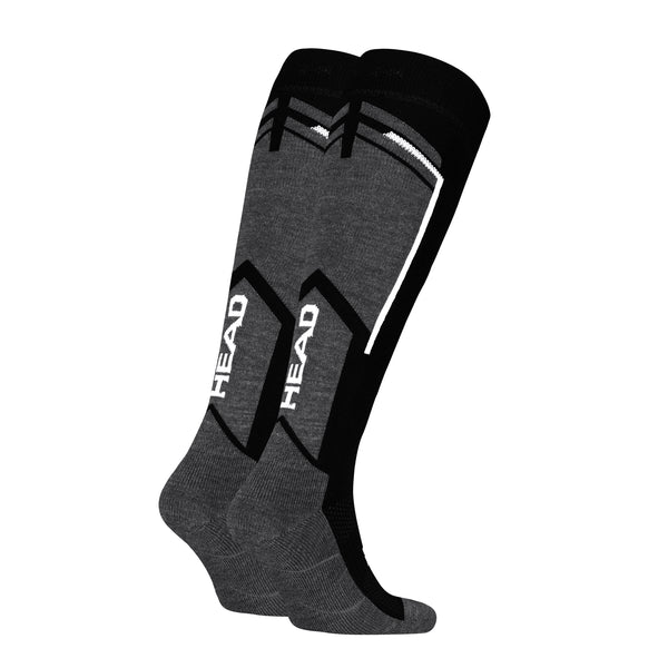 Head - Ski Beginner - Kniekous - Wol / Mid Grey - Black Dark Grey - Raspberry - Black - Licht Grey     2 Pack