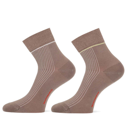 MarcMarcs - Dames Short Sok - Bamboo - Sis / Beige - Light Grey   2 Pack