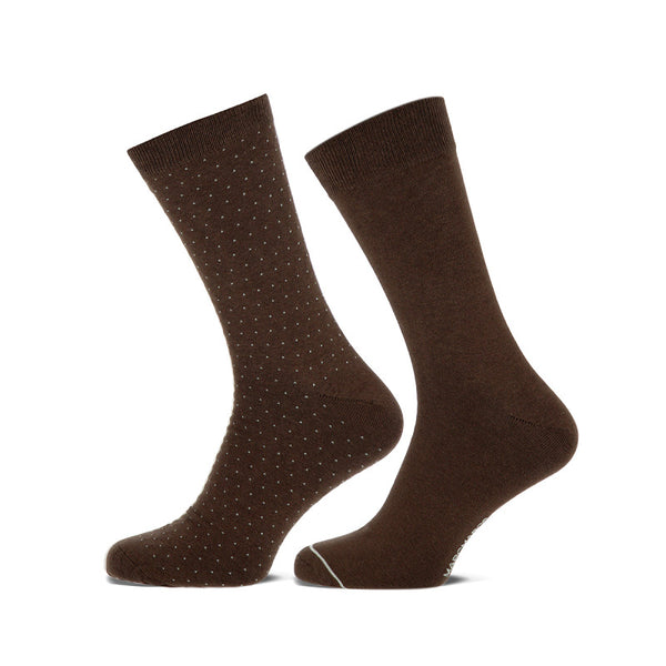 MarcMarcs - Herensokken - Alex / Light Grey Mel  - Marine - Antraciet - Zwart - Brown 2 Pack