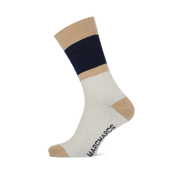 MarcMarcs - Herensokken - Wol - Bodi / Off White - Marine