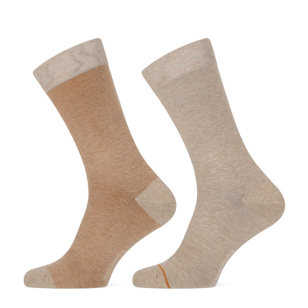 MarcMarcs - Herensokken - Jamal / Olive - Licht Blue - Beige    2 Pack