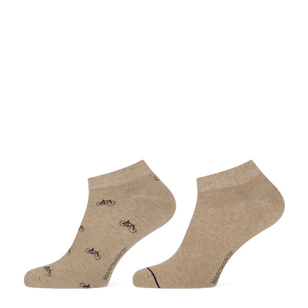 MarcMarcs - Heren Sneakers - Jim  / Beige - Marine     2 Pack