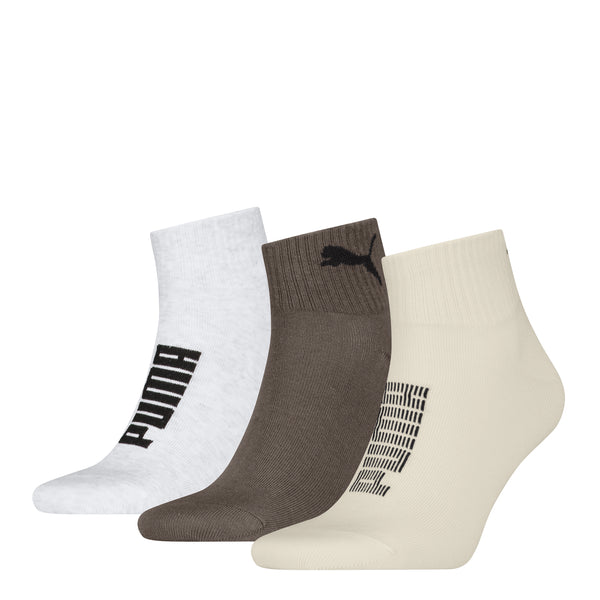 Puma-Unisex- Rib Logo - Quarter / Ice Blue - Alpine Snow    3 Pack