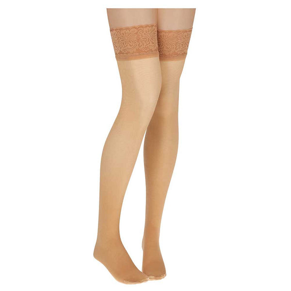 Sarlini - Stay-Up 20 Denier - Lycra/ Zwart - Daino - Amande