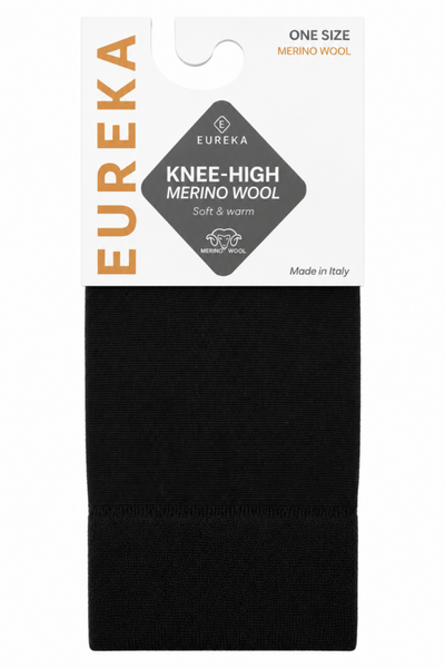 Merino Wol - Dunne Kniekousen - Soft & warm /  Espresso - Light Beige - Zwart