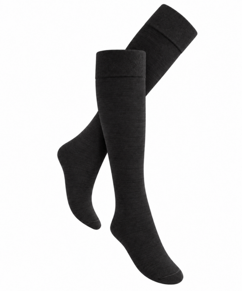 Merino Wol - Dunne Kniekousen - Soft & warm /  Espresso - Light Beige - Zwart