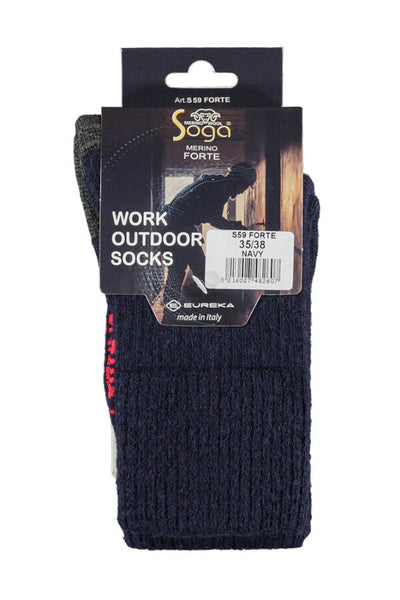 Merino Wol - Unisex Work Outdoor / Zwart