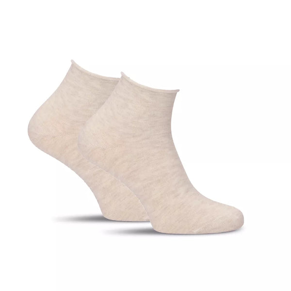 Tamaris - Dames- Quarter - Silky Touch Bamboo - Effen / Zwart - Wit - Naturel    2 Pack