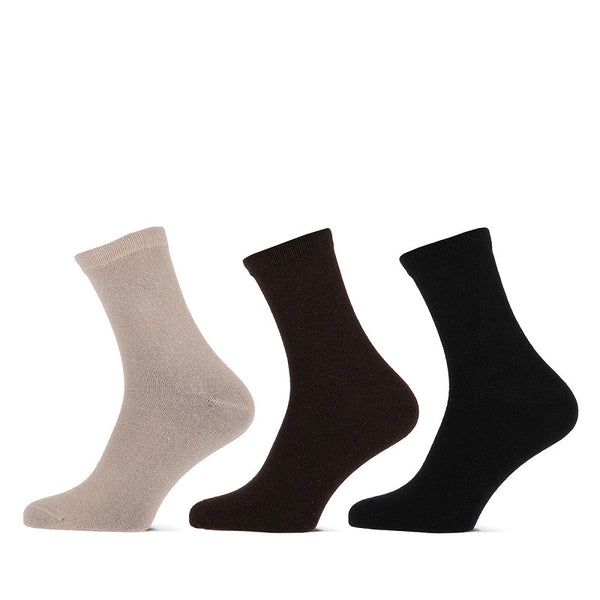 Teckel - Damessokken - Fashion - Glitter / Sand Mix - Brown Mix        3 Pack