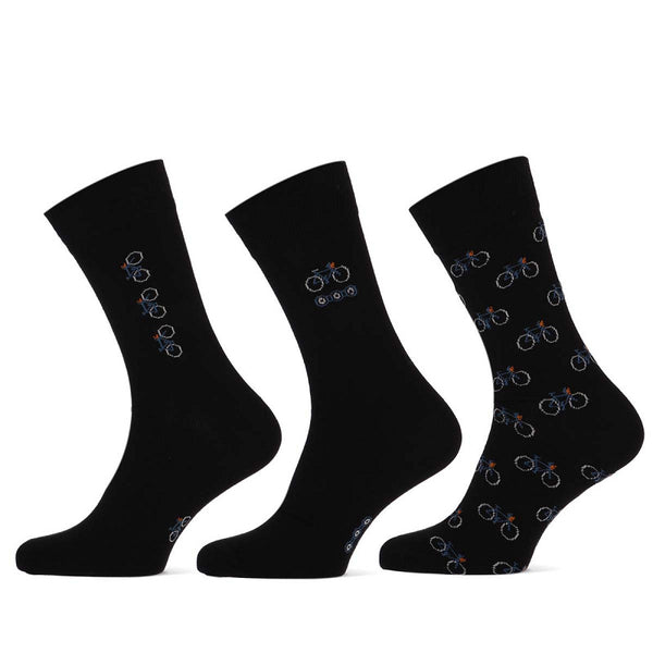 Teckel - Herensokken - Fashion - Fietsen / Zwart - Grijs - Marine