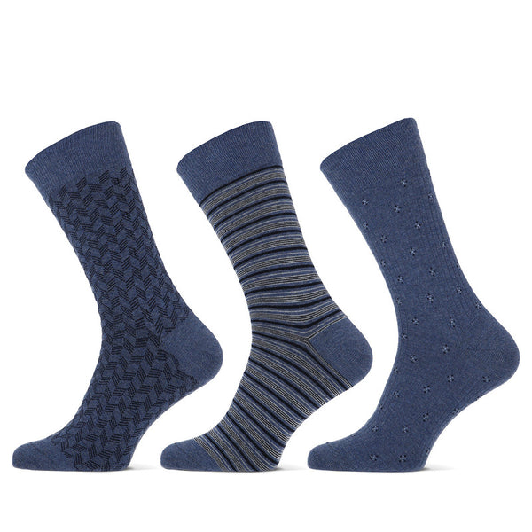 Teckel - Herensokken - Fashion - Blusee /  Jeans   3 Pack
