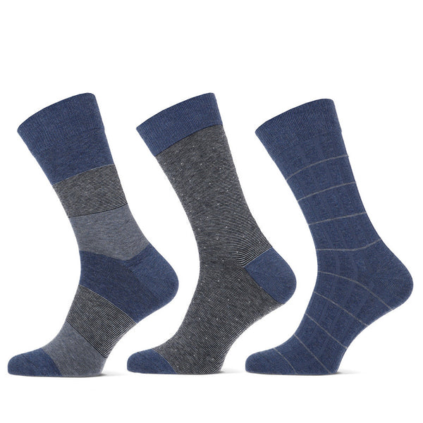 Teckel - Herensokken - Fashion - Blusee /  Jeans   3 Pack