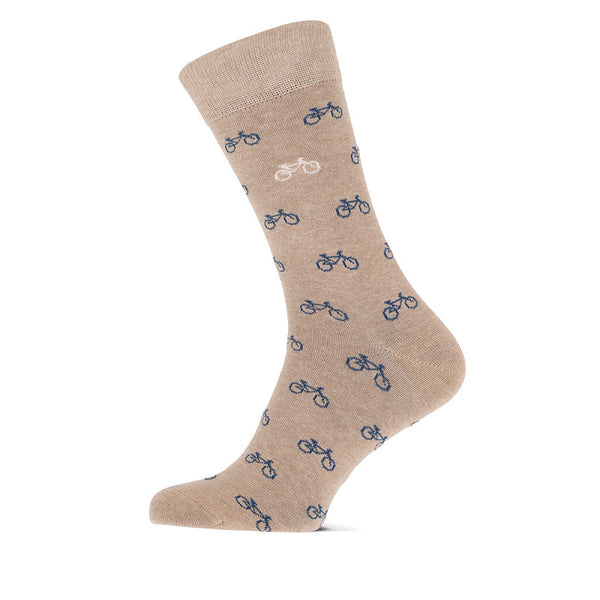 Teckel - Herensokken - Fashion - DenVelo / Jeans - Beige - Zwart      3 Pack