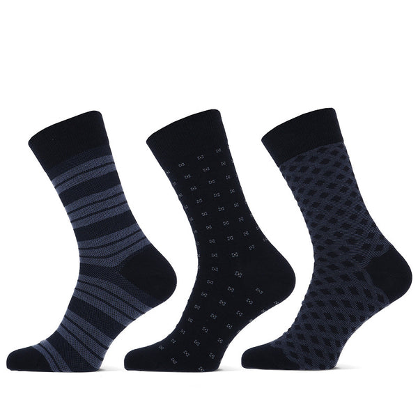 Teckel - Herensokken - Fashion - Fishbol / Navy  3 Pack