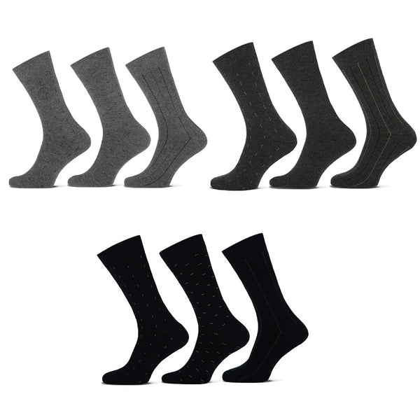 Teckel - Herensokken - Fashion - Terpell / Grijs - Antraciet - Navy   3 Pack
