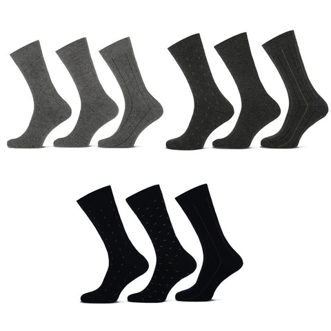 Teckel - Herensokken - Fashion - Terpell / Grijs - Antraciet - Navy   3 Pack