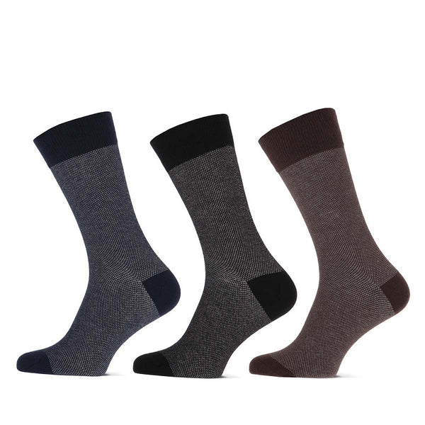 Teckel - Herensokken - Fashion - Frits / Mix Duo Tone - Mix Pied De Poule   3 Pack