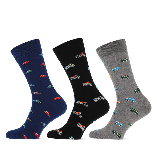 Teckel - Limited Edition - Lange sokken / Voertuig - Space - Fietsen    3 Pack